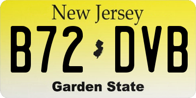 NJ license plate B72DVB