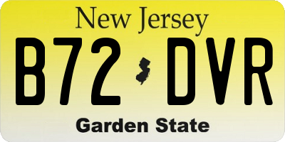 NJ license plate B72DVR