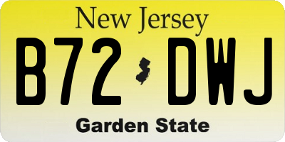 NJ license plate B72DWJ