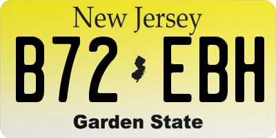 NJ license plate B72EBH
