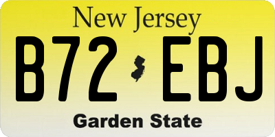 NJ license plate B72EBJ