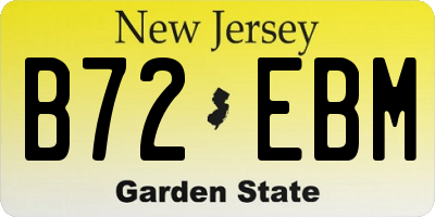 NJ license plate B72EBM