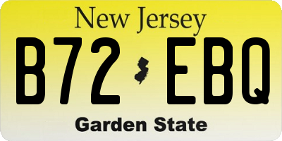 NJ license plate B72EBQ