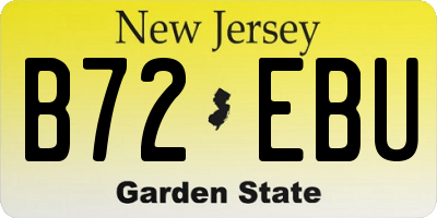 NJ license plate B72EBU