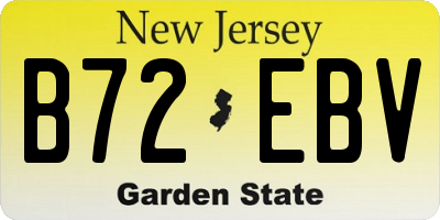 NJ license plate B72EBV