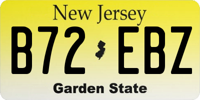 NJ license plate B72EBZ