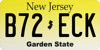 NJ license plate B72ECK