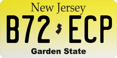 NJ license plate B72ECP