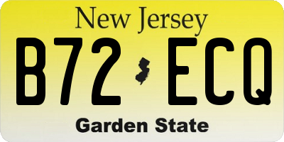 NJ license plate B72ECQ