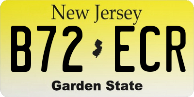 NJ license plate B72ECR