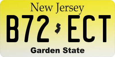 NJ license plate B72ECT