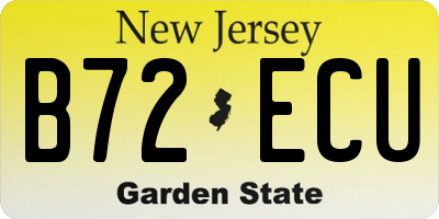 NJ license plate B72ECU