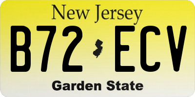 NJ license plate B72ECV