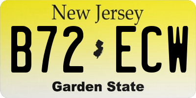 NJ license plate B72ECW