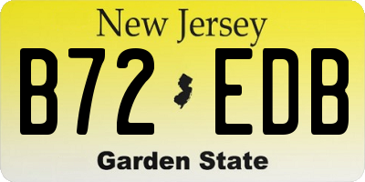 NJ license plate B72EDB