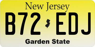 NJ license plate B72EDJ