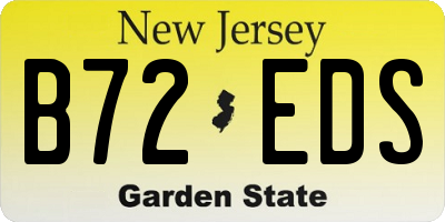 NJ license plate B72EDS