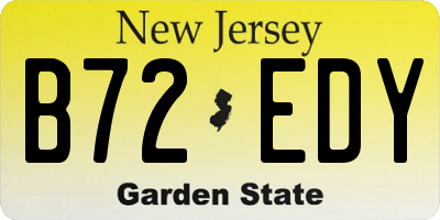 NJ license plate B72EDY