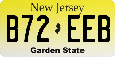 NJ license plate B72EEB