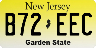 NJ license plate B72EEC