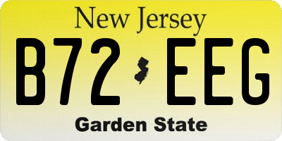 NJ license plate B72EEG