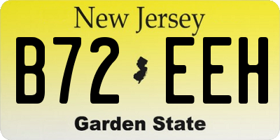 NJ license plate B72EEH