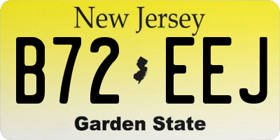 NJ license plate B72EEJ