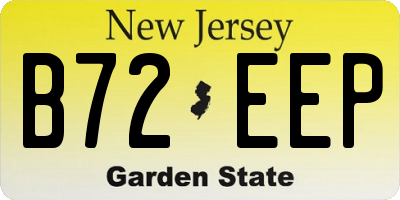 NJ license plate B72EEP