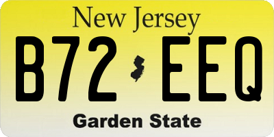 NJ license plate B72EEQ