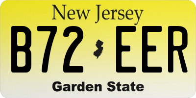 NJ license plate B72EER