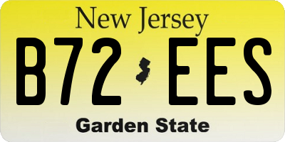 NJ license plate B72EES