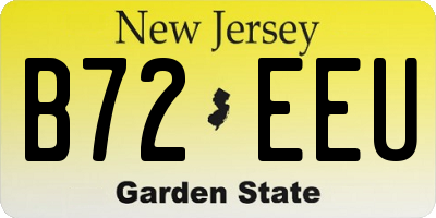 NJ license plate B72EEU