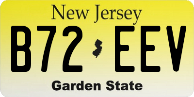 NJ license plate B72EEV
