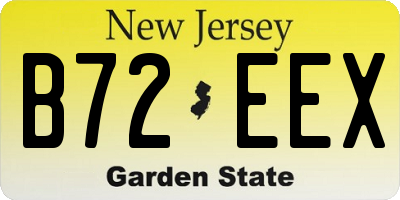 NJ license plate B72EEX