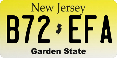 NJ license plate B72EFA
