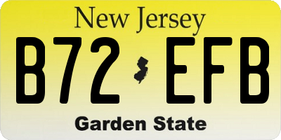 NJ license plate B72EFB