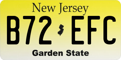 NJ license plate B72EFC
