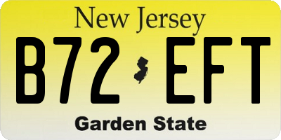 NJ license plate B72EFT