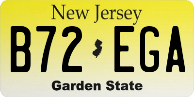 NJ license plate B72EGA