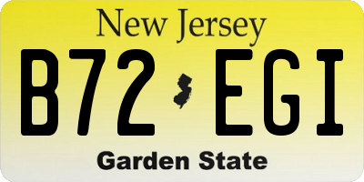 NJ license plate B72EGI