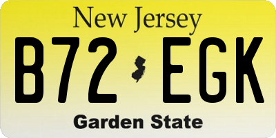 NJ license plate B72EGK