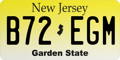 NJ license plate B72EGM