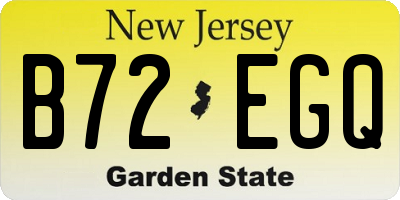 NJ license plate B72EGQ