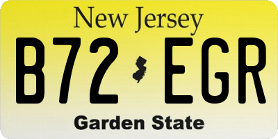 NJ license plate B72EGR