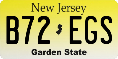 NJ license plate B72EGS