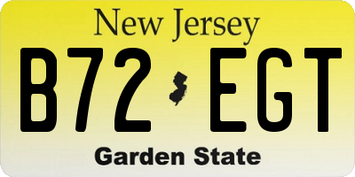 NJ license plate B72EGT