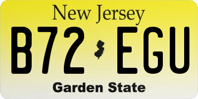 NJ license plate B72EGU