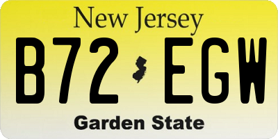 NJ license plate B72EGW