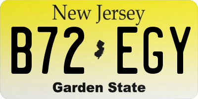 NJ license plate B72EGY