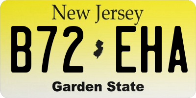 NJ license plate B72EHA